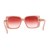 Womens Squared Butterfly Minimal Rectangular Chic Plastic Sunglasses