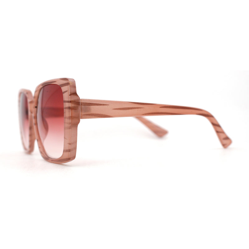 Womens Squared Butterfly Minimal Rectangular Chic Plastic Sunglasses