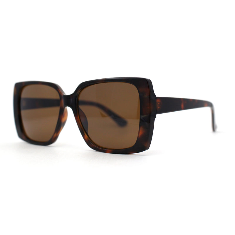 Womens Squared Butterfly Minimal Rectangular Chic Plastic Sunglasses