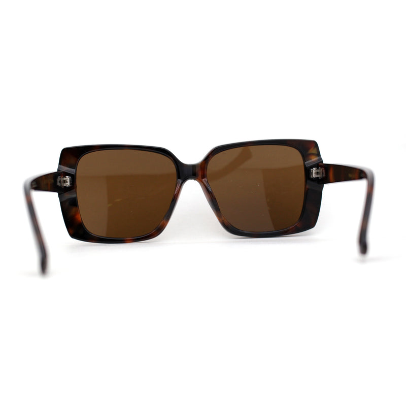 Womens Squared Butterfly Minimal Rectangular Chic Plastic Sunglasses