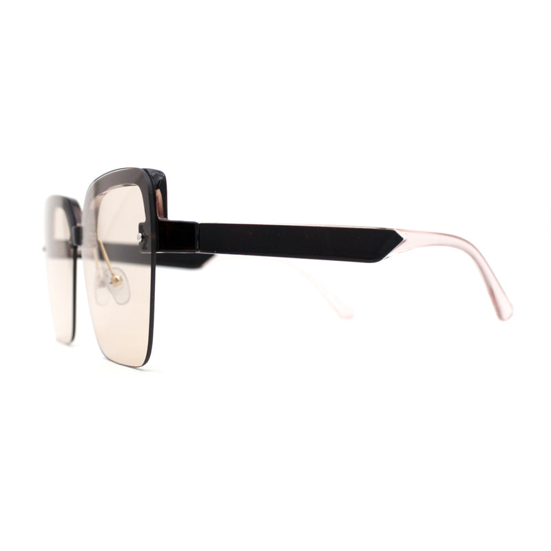 Womens Rimless Butterfly Chic Light Fashion Sunglasses