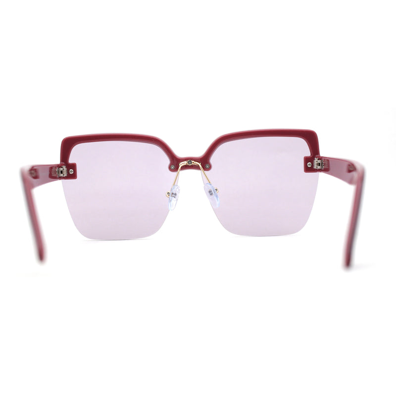 Womens Rimless Butterfly Chic Light Fashion Sunglasses