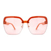 Womens Rimless Butterfly Chic Light Fashion Sunglasses