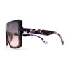 Womens Chic Shield Butterfly Oversize Diva Sunglasses