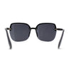 Womens Unique Half Rim Fashion Butterfly Chic Oversize Sunglasses