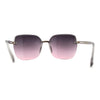 Womens Unique Half Rim Fashion Butterfly Chic Oversize Sunglasses