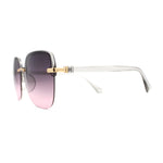 Womens Unique Half Rim Fashion Butterfly Chic Oversize Sunglasses