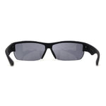 Xloop Mens Wrap Futuristic Half Rim Mirror Sport Sunglasses