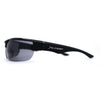 Xloop Mens Wrap Futuristic Half Rim Mirror Sport Sunglasses