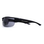 Xloop Mens Wrap Futuristic Half Rim Mirror Sport Sunglasses