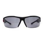 Xloop Mens Wrap Futuristic Half Rim Mirror Sport Sunglasses