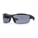 Xloop Mens Wrap Futuristic Half Rim Mirror Sport Sunglasses