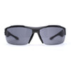 Xloop Mens Wrap Futuristic Half Rim Mirror Sport Sunglasses