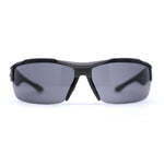 Xloop Mens Wrap Futuristic Half Rim Mirror Sport Sunglasses