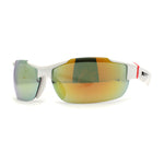 Xloop Mens Wrap Futuristic Half Rim Mirror Sport Sunglasses