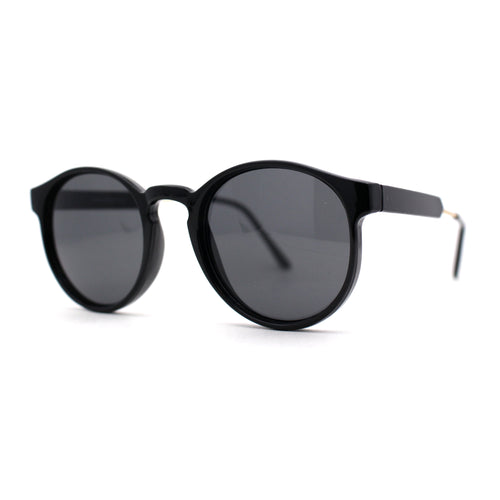 Mens P3 Iconic Keyhole Round Thin Plastic Sunglasses