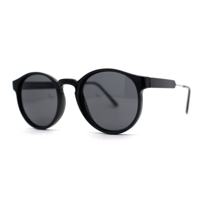 Mens P3 Iconic Keyhole Round Thin Plastic Sunglasses