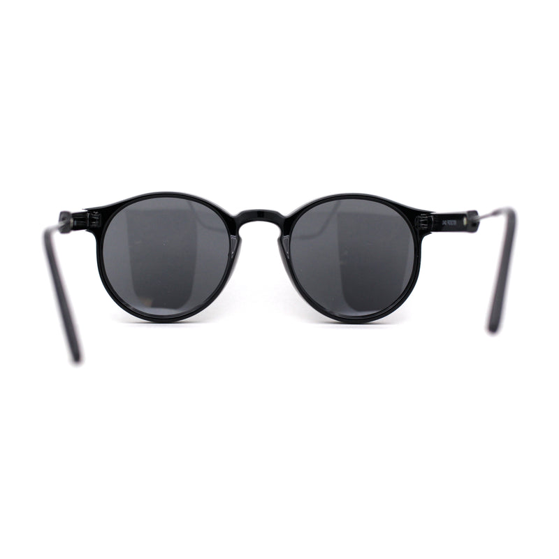 Mens P3 Iconic Keyhole Round Thin Plastic Sunglasses
