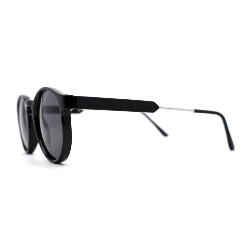 Mens P3 Iconic Keyhole Round Thin Plastic Sunglasses