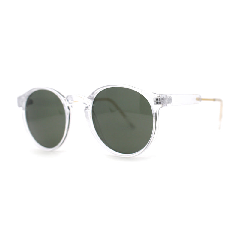 Mens P3 Iconic Keyhole Round Thin Plastic Sunglasses