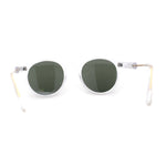 Mens P3 Iconic Keyhole Round Thin Plastic Sunglasses
