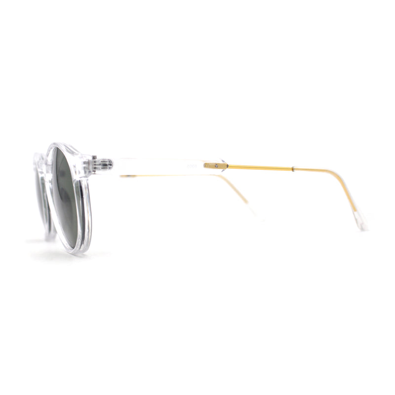 Mens P3 Iconic Keyhole Round Thin Plastic Sunglasses