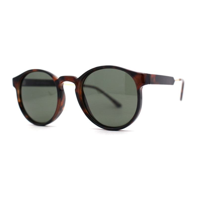 Mens P3 Iconic Keyhole Round Thin Plastic Sunglasses