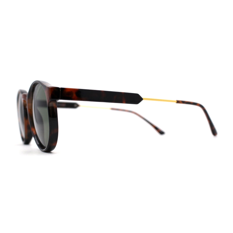 Mens P3 Iconic Keyhole Round Thin Plastic Sunglasses