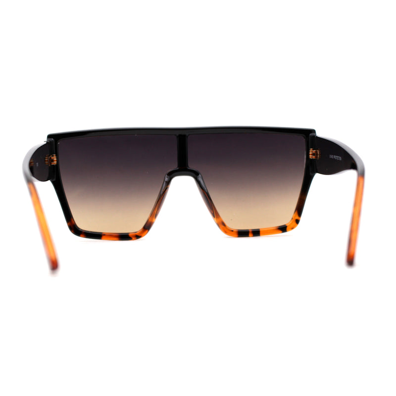 SA106 80s Flat Top Shield Robotic Plastic Sunglasses
