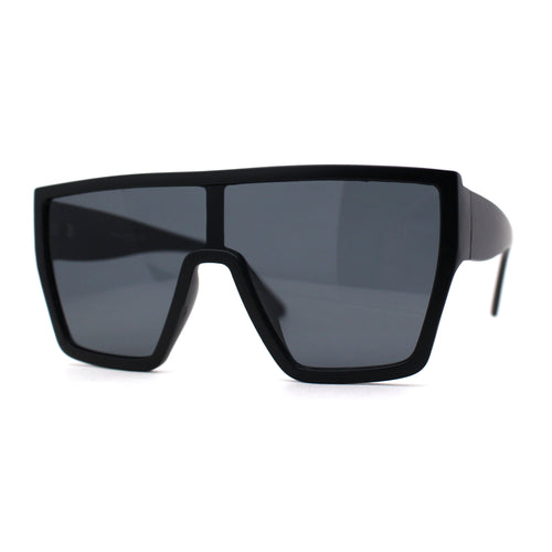 SA106 80s Flat Top Shield Robotic Plastic Sunglasses