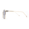 SA106 Womens 90s Metal Rim Large Rectangle Geeky Sunglasses