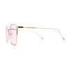 SA106 Womens 90s Metal Rim Large Rectangle Geeky Sunglasses