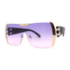 SA106 Futuristic Luxury Elegant Fashion Shield Oversize Sunglasses