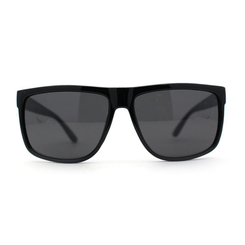 Kush Mens Classic All Black Iconic Gangster Sport Horn Rim Sunglasses