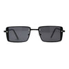 SA106 Mens Rimless Luxury Square Rectangle Ornate Metal Rim Sunglasses