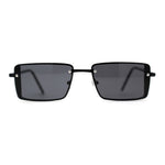 SA106 Mens Rimless Luxury Square Rectangle Ornate Metal Rim Sunglasses
