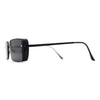 SA106 Mens Rimless Luxury Square Rectangle Ornate Metal Rim Sunglasses