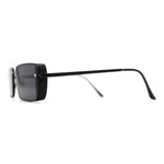 SA106 Mens Rimless Luxury Square Rectangle Ornate Metal Rim Sunglasses