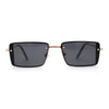 SA106 Mens Rimless Luxury Square Rectangle Ornate Metal Rim Sunglasses
