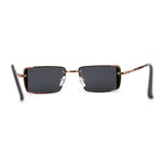 SA106 Mens Rimless Luxury Square Rectangle Ornate Metal Rim Sunglasses