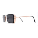 SA106 Mens Rimless Luxury Square Rectangle Ornate Metal Rim Sunglasses