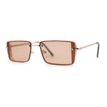 SA106 Mens Rimless Luxury Square Rectangle Ornate Metal Rim Sunglasses