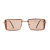 SA106 Mens Rimless Luxury Square Rectangle Ornate Metal Rim Sunglasses