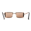 SA106 Mens Rimless Luxury Square Rectangle Ornate Metal Rim Sunglasses