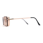 SA106 Mens Rimless Luxury Square Rectangle Ornate Metal Rim Sunglasses