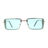 SA106 Mens Rimless Luxury Square Rectangle Ornate Metal Rim Sunglasses