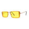 SA106 Mens Rimless Luxury Square Rectangle Ornate Metal Rim Sunglasses