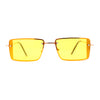 SA106 Mens Rimless Luxury Square Rectangle Ornate Metal Rim Sunglasses