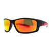 Mens Color Mirror TAC 1.1 Polarized Wrap Soft Arm Sport Plastic Sunglasses