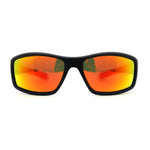 Mens Color Mirror TAC 1.1 Polarized Wrap Soft Arm Sport Plastic Sunglasses